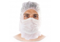 Cagoule dastronaute en PP avec masque facial en non-tissé - 500/carton