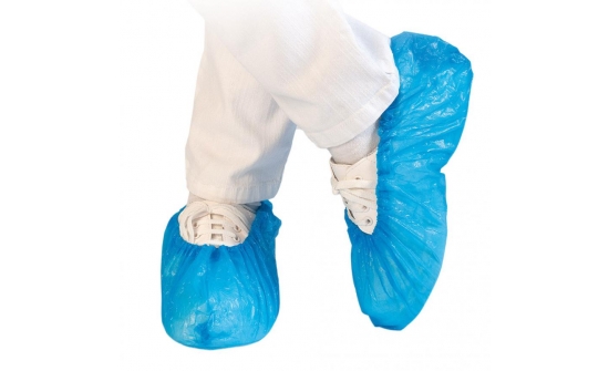 Shoe cover blue - PE  45 cm