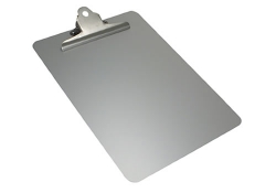 Porte-bloc en aluminium détectable A4 clip en acier inoxydable