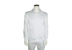 Veste en tissu alimentaire (courte) polyester/coton avec poignets en jersey