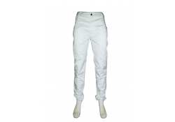 Pantalon de travail alimentaire polyester/coton avec poignets en jersey