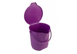 AMMBK15/SETP - Seau et couvercle anti-microbes complet ultra hygiéniques violet