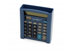 Detectable desk calculator holder