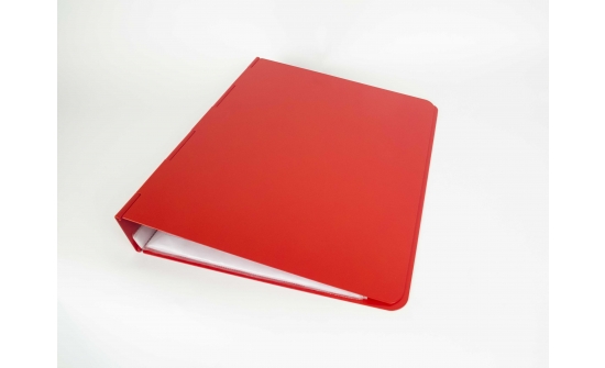 red ringbinder closed