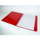 red ringbinder open