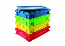 Détectable bacs de stockage empilable - bac et couvercle