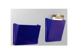 Détectable porte-dossier mural A4 en acier inoxydable