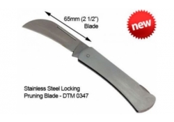 Couteau de poche sécateur courbé en acier inoxydable 65mm