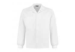 Jacke für lebensmittelindustrie kurz mit Manschetten - weiß