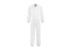 Overall für lebensmittelindustrie mit manschetten - weiß