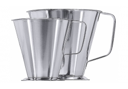 Tasse à mesurer avec du pied et indication du contenu