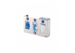 Inox handschoendispenser voor 3 dozen