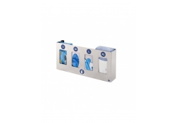 Inox handschoendispenser voor 4 dozen