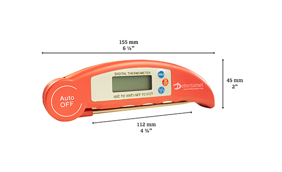 detectable thermometer orange