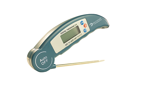 Detectable thermometer blue