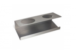 Détectable support porte-distributeur pour montage mural en acier inoxydable (double)