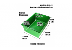 Détectable bac de stockage non empilable
