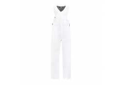 Salopette lebensmittelindustrie mit elastischem Rückenband - weiß-grau
