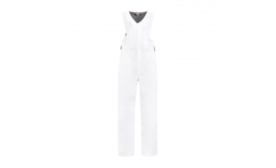 Salopette l'industrie alimentaire avec bande élastique au dos - blanc/gris