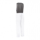 Salopette l'industrie alimentaire avec bande élastique au dos - blanc/gris